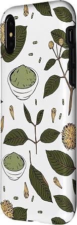 iPhone X/XS Kratom Leaf Branches Powder Pattern Mitragyna Speciosa Tea Case
