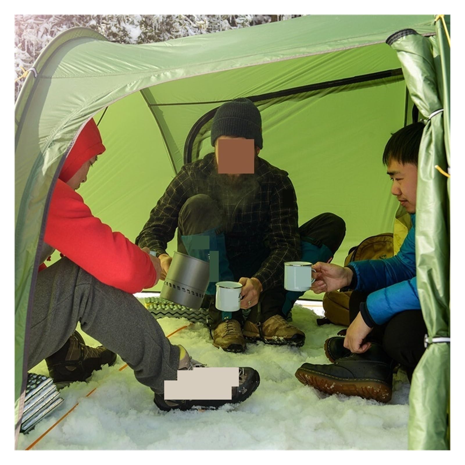 Namiot kempingowy Tunel Namiot kempingowy 3-4 osoby Ultralekki namiot rodzinny 4 pory roku 15D/20D40D Namiot z tkaniny Camping Piesze wycieczki Doskonała wentylacja