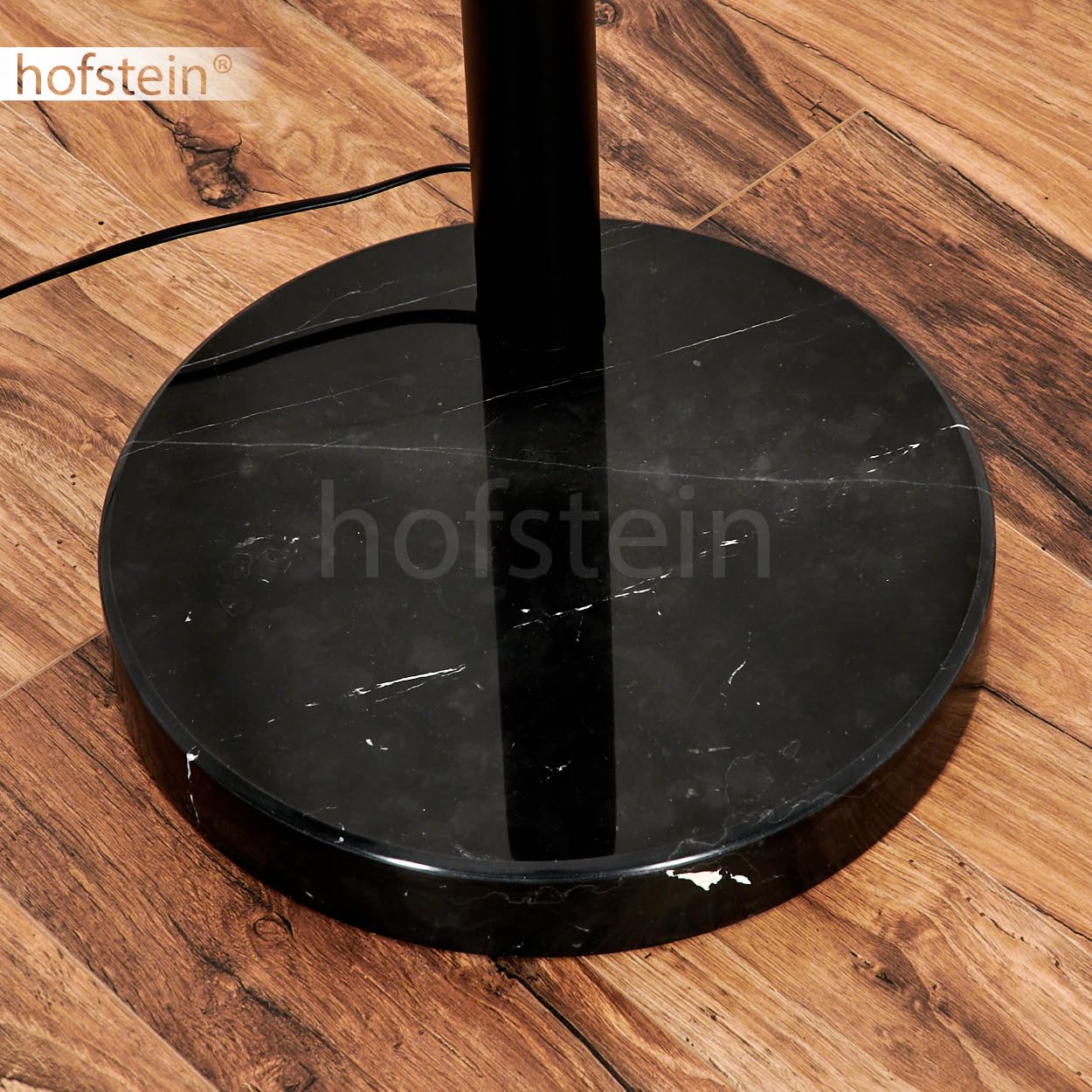 Stehleuchte Nikkala, Stehlampe aus Metall/Glas in Schwarz/Weiß, Leuchte im modernen Design, verstellbare Schirme, An-/Ausschalter am Gehäuse, Höhe 240 cm, 3 x E14, ohne Leuchtmitte