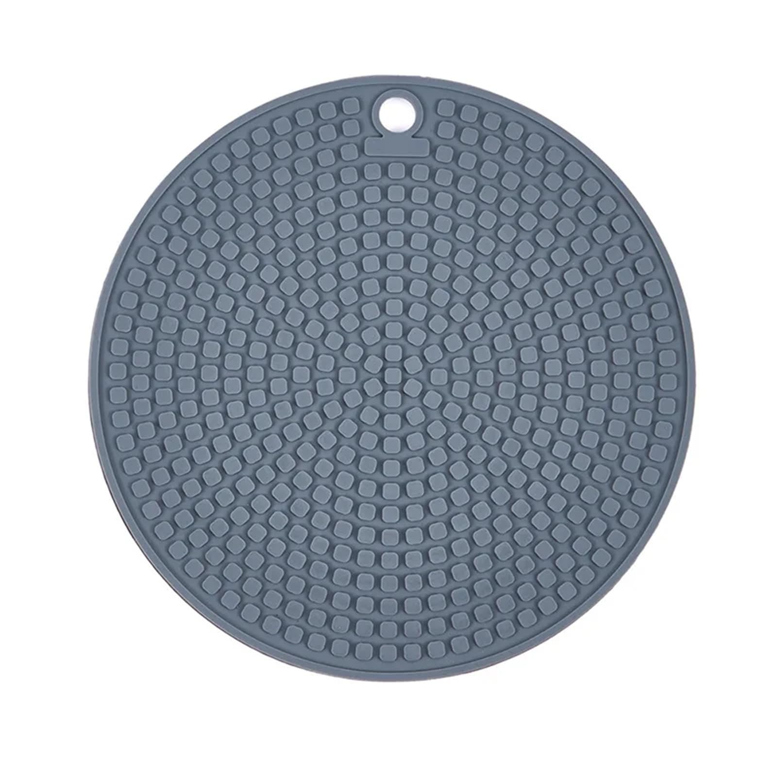 silicone trivet Table Mat, Silicone Trivet Kitchen Heat Non-Slip Insulation Pad Gray Multifunction Mug 18cm(Dark Gray 1 Pc)