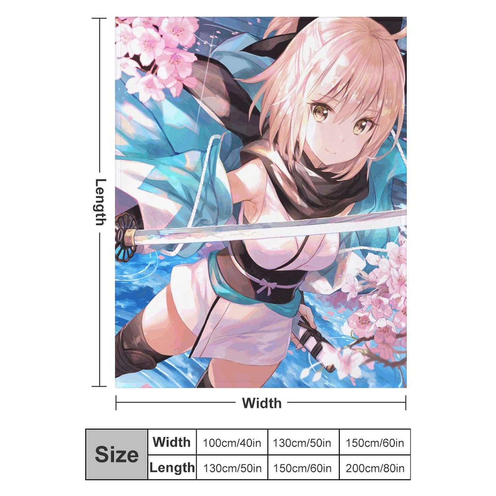Amazon｜ブランケット かわいい アニメ柄 沖田総司 Fate FGO 毛布 【高 