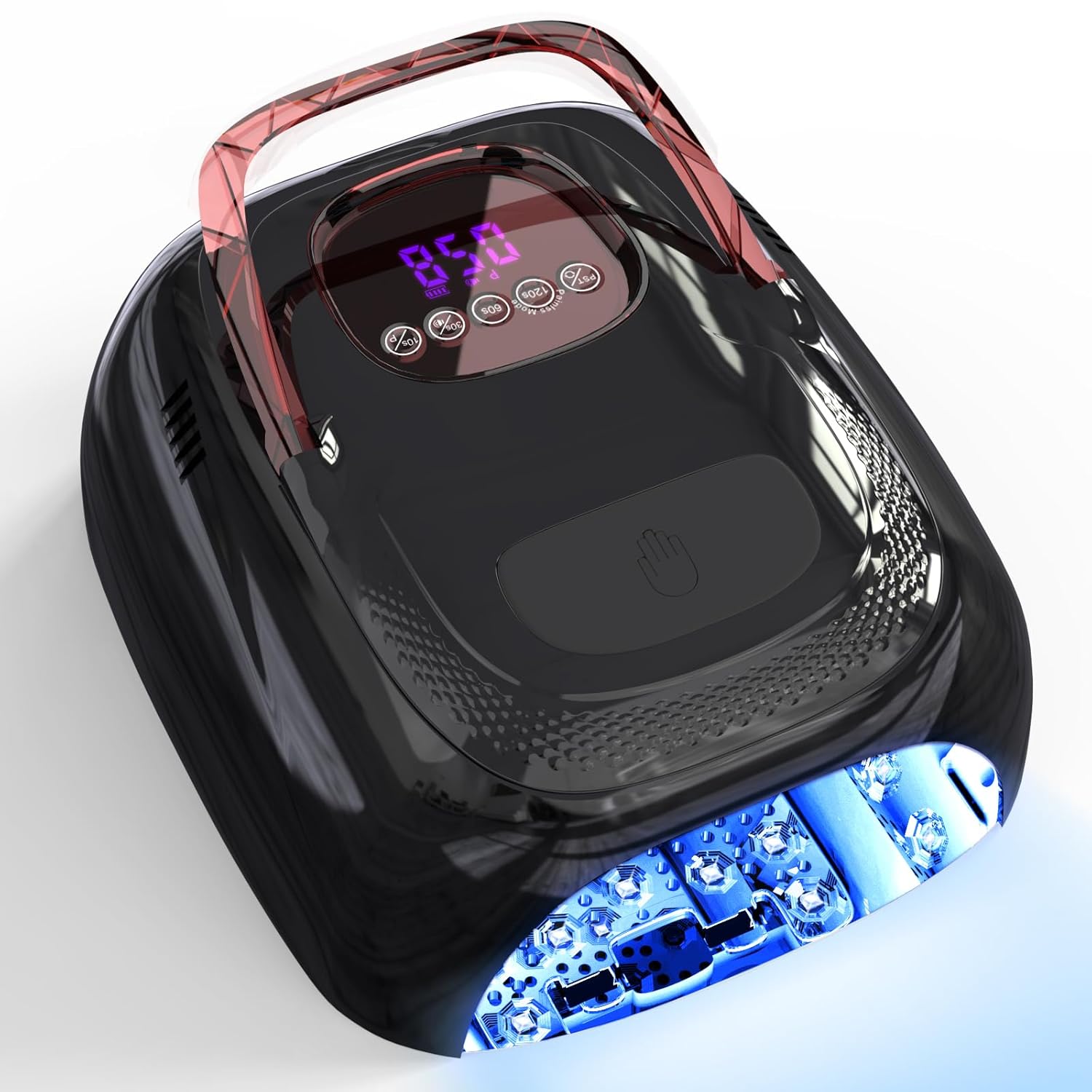 LIMEGIRL Lâmpada de unhas sem fio, secador de unhas LED UV potente de 72 W com contas e bateria substituíveis, luz UV para esmalte de gel, recarregável e portátil para uso…