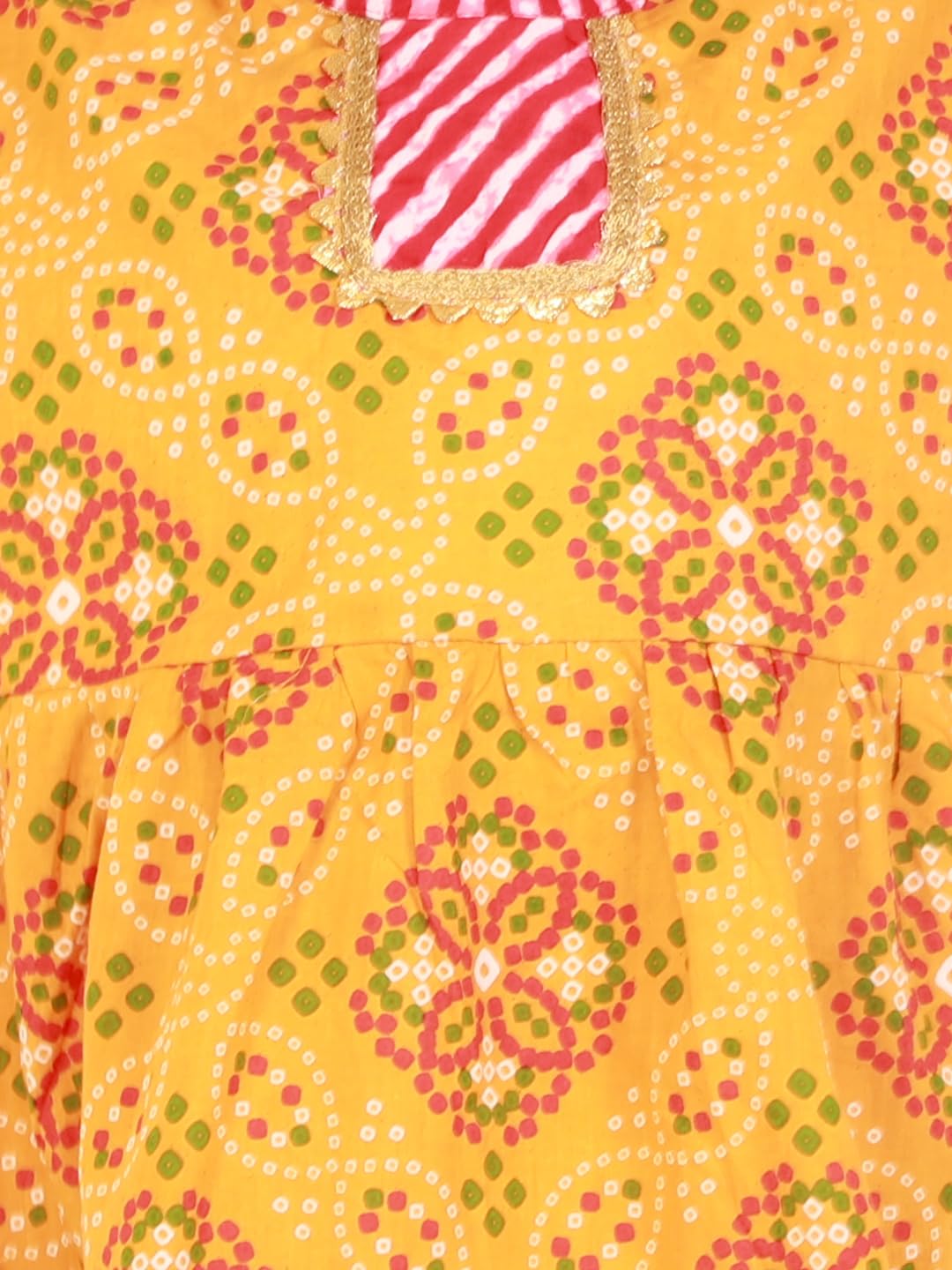 superminis Cotton Printed Baby Girls Peplum Kurti With Dhoti Style Salwar Ethnic Dress Set (Orange, 6-12 Months) 4