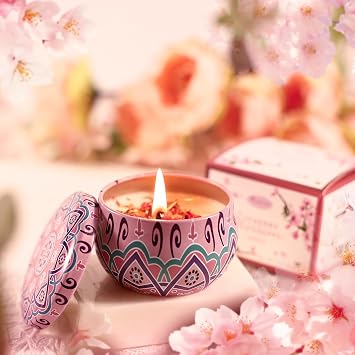 Beautifier Life 女性用バス&ボディギフトセット - 豪華なホームスパギフトセット、日本の桜の7点セット、シャワージェル、ボディローション、バスオイル、バスソルト、石鹸、バスボム、キャンドルを含む