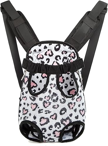 Mochila transportadora para perros y mascotas, con patas hacia afuera, ajustable, mochila frontal para gatos, bolsa de viaje para viajes,