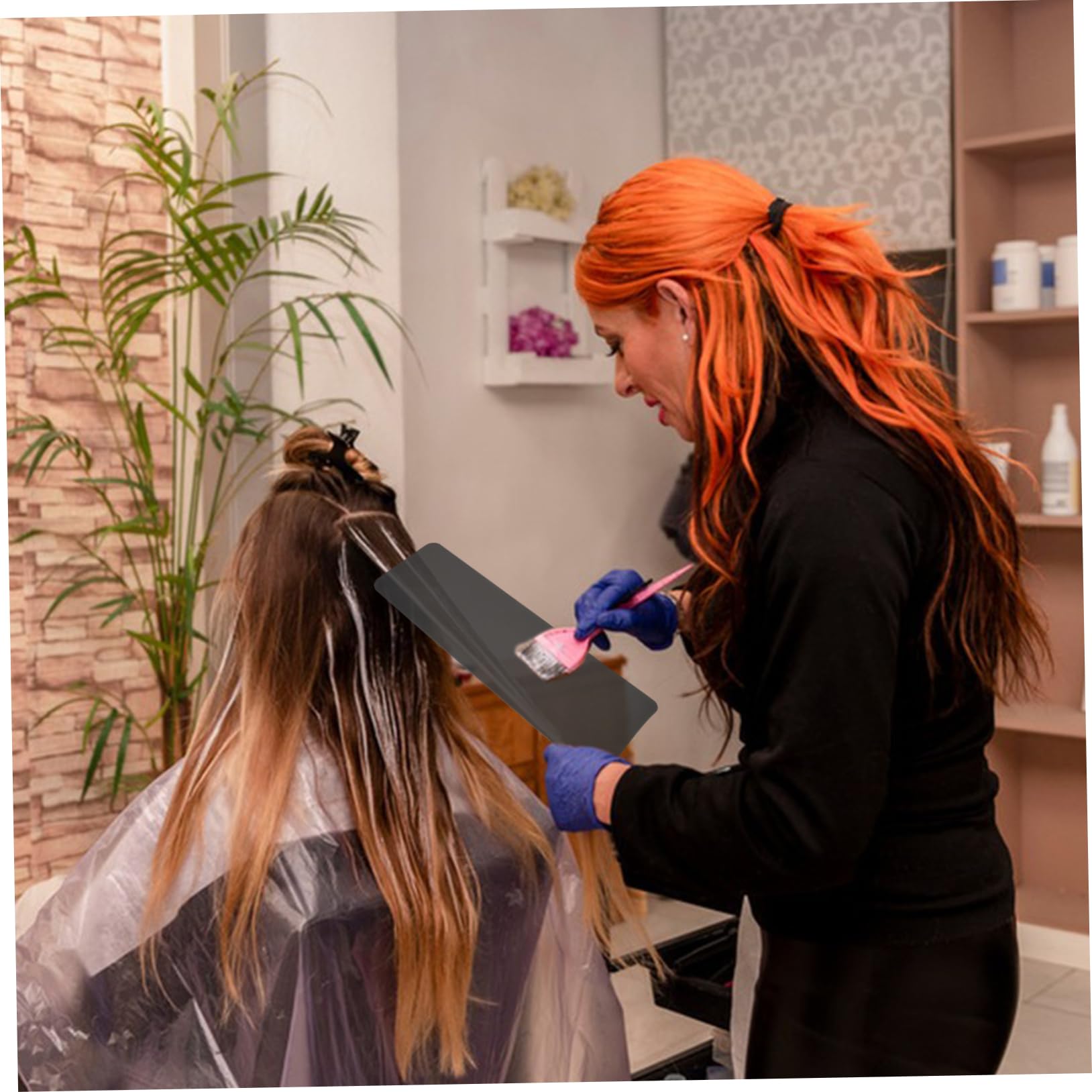 VOSAREA Planche de Teinture Facile à Utiliser Noir Accessoire Coloration Cheveux en Acrylique Outil Professionnel Pratique pour Coiffure pour Salon et Usage à Domicile