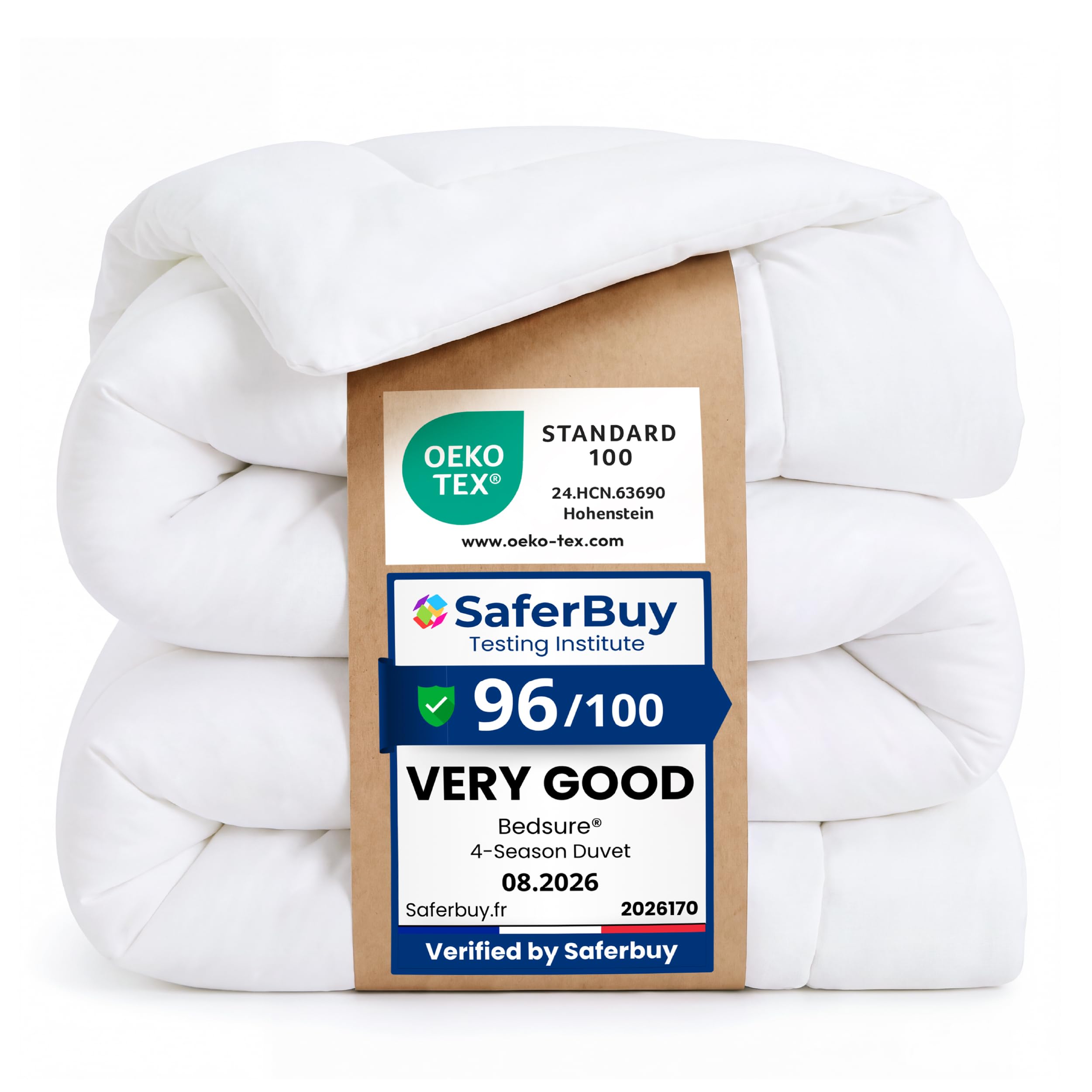 Bedsure Duvet Insert Queen Comforter - Quilted White, 88x88