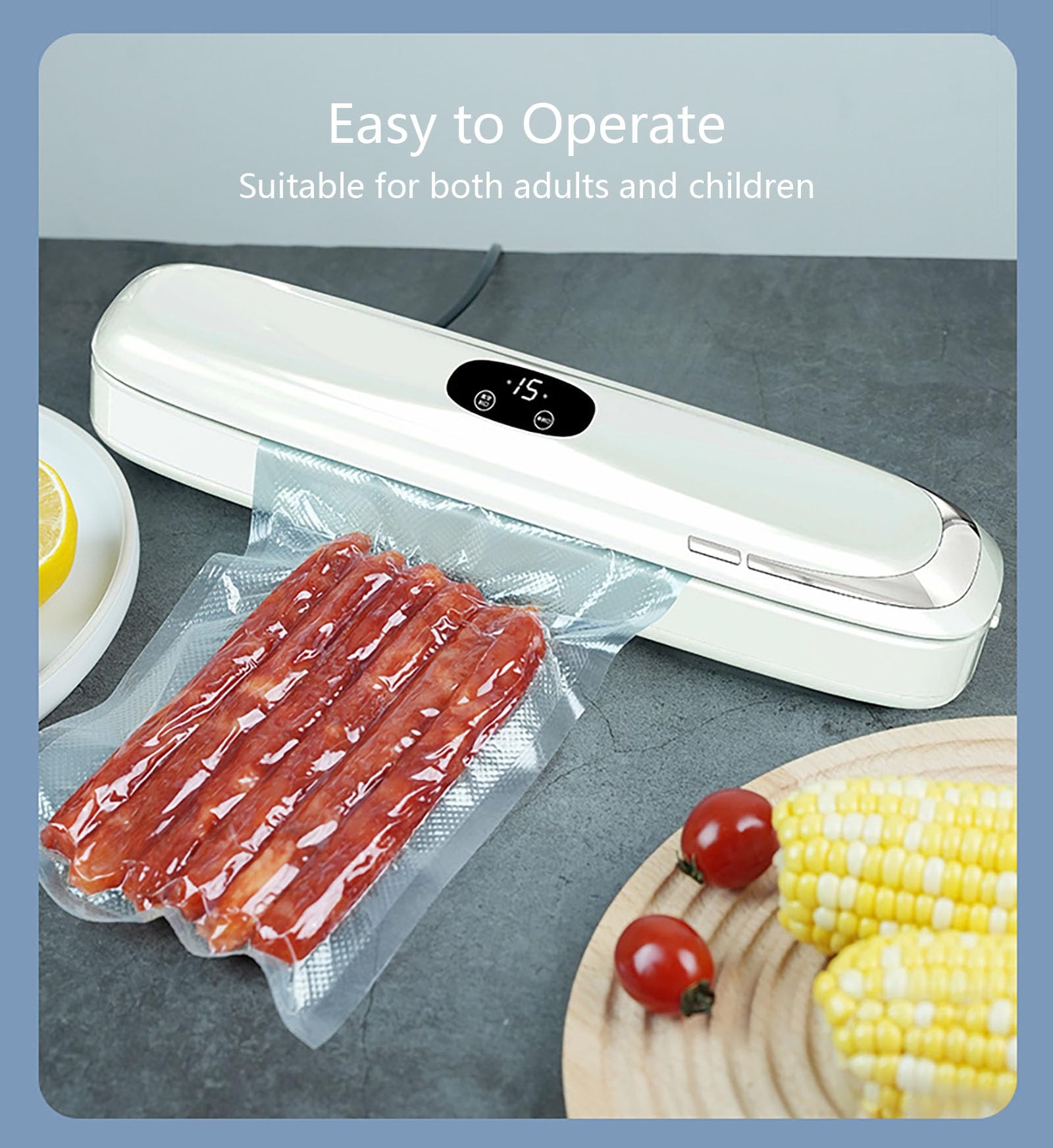 Machine à Emballer Sous Vide avec 5X Freshness Lock - Indispensable Dans Toute Cuisine pour La Cuisson Sous Vide, La Conservation Au Congélateur et Un Gain De Place(Green)