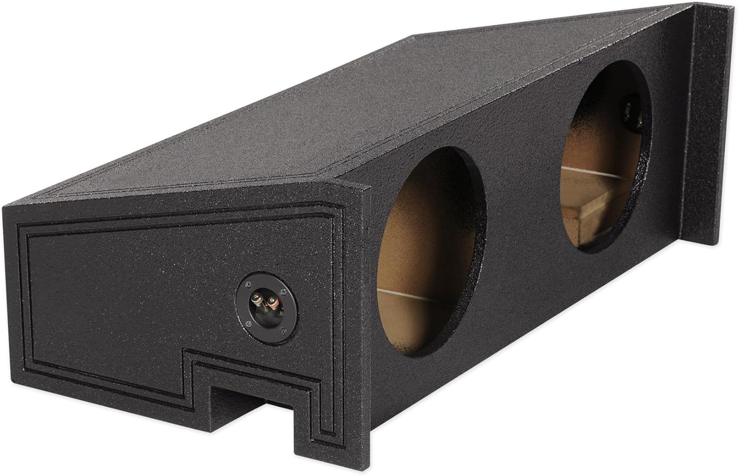 Rockville RQJ10D Dual 10" Sealed Subwoofer Enclosure Box for Jeep Wrangler CJ5 CJ7 YJ TJ JK, Bedliner Spray, Waterproof MDF, Made in USA, Fits Behind Rear Seat, 2 Subs