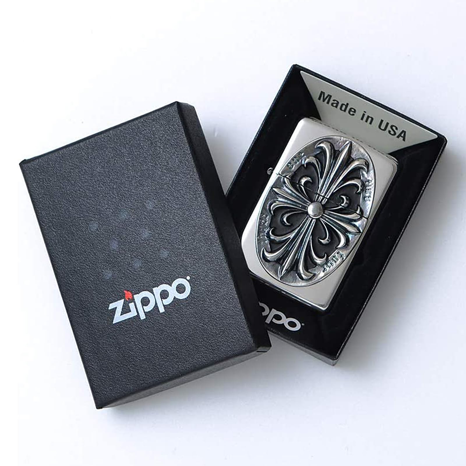Amazon.co.jp: ジッポー(Zippo) ライター 防風 真鍮製 エンブレム 