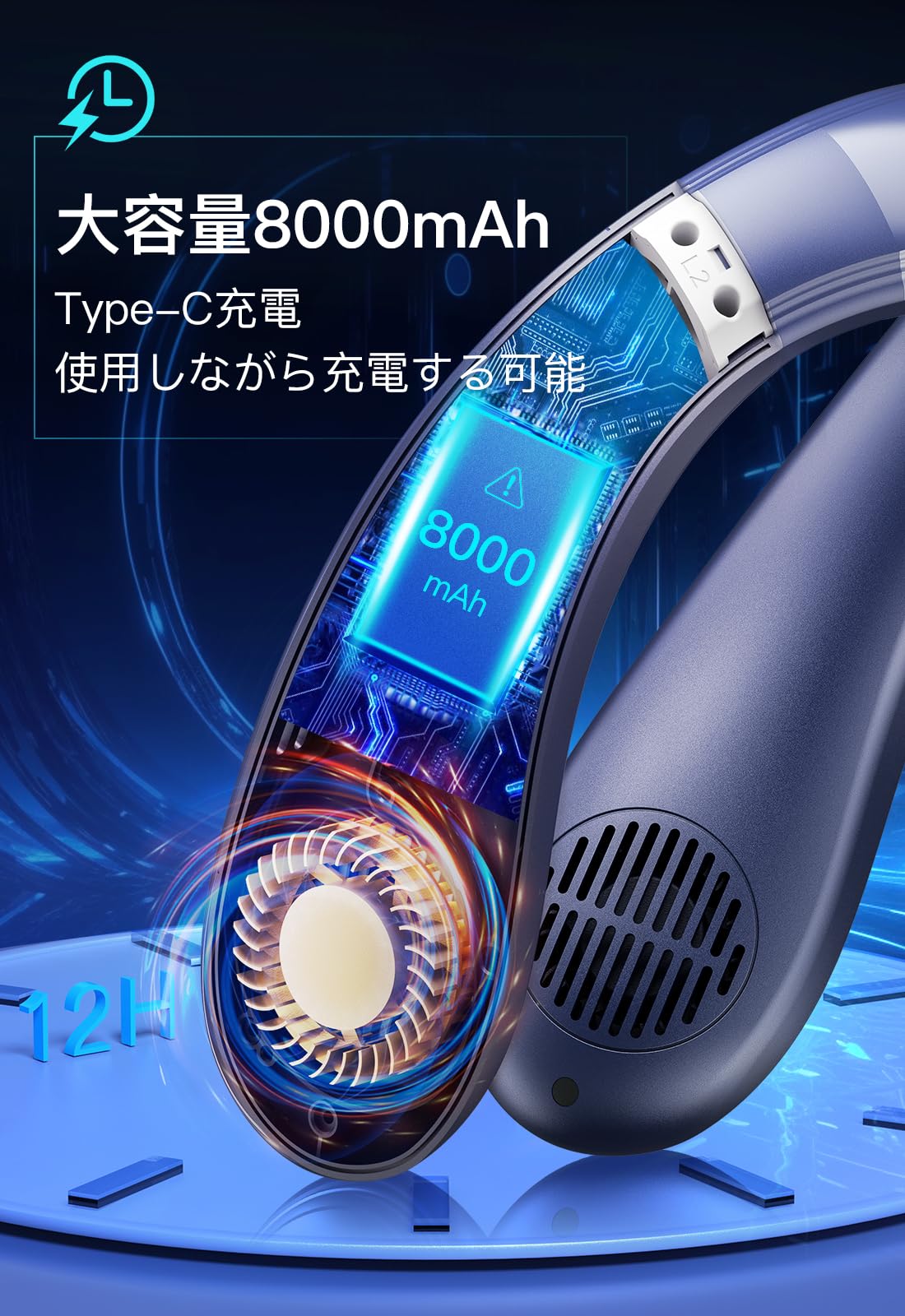 Neck Fan N20 3段階風量 首掛け USB充電式 まとめ売り 32個 Amazon | 首かけ扇風機 N20 強力 小型 大容量 6時間連続使用