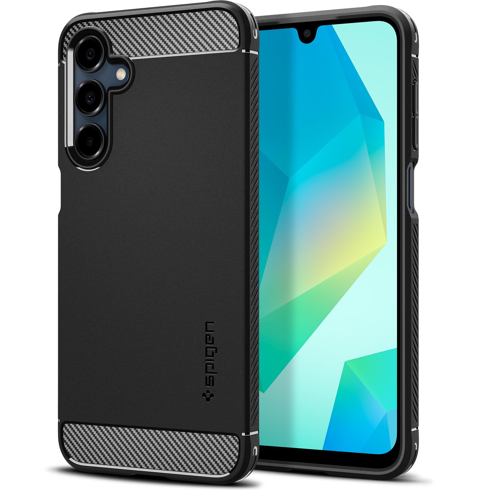 Spigen für Samsung Galaxy A16 5g Hülle [Fallschutz in Militärqualität] Rugged Armor Handyhülle Samsung Galaxy A16 Hülle -Matte Black