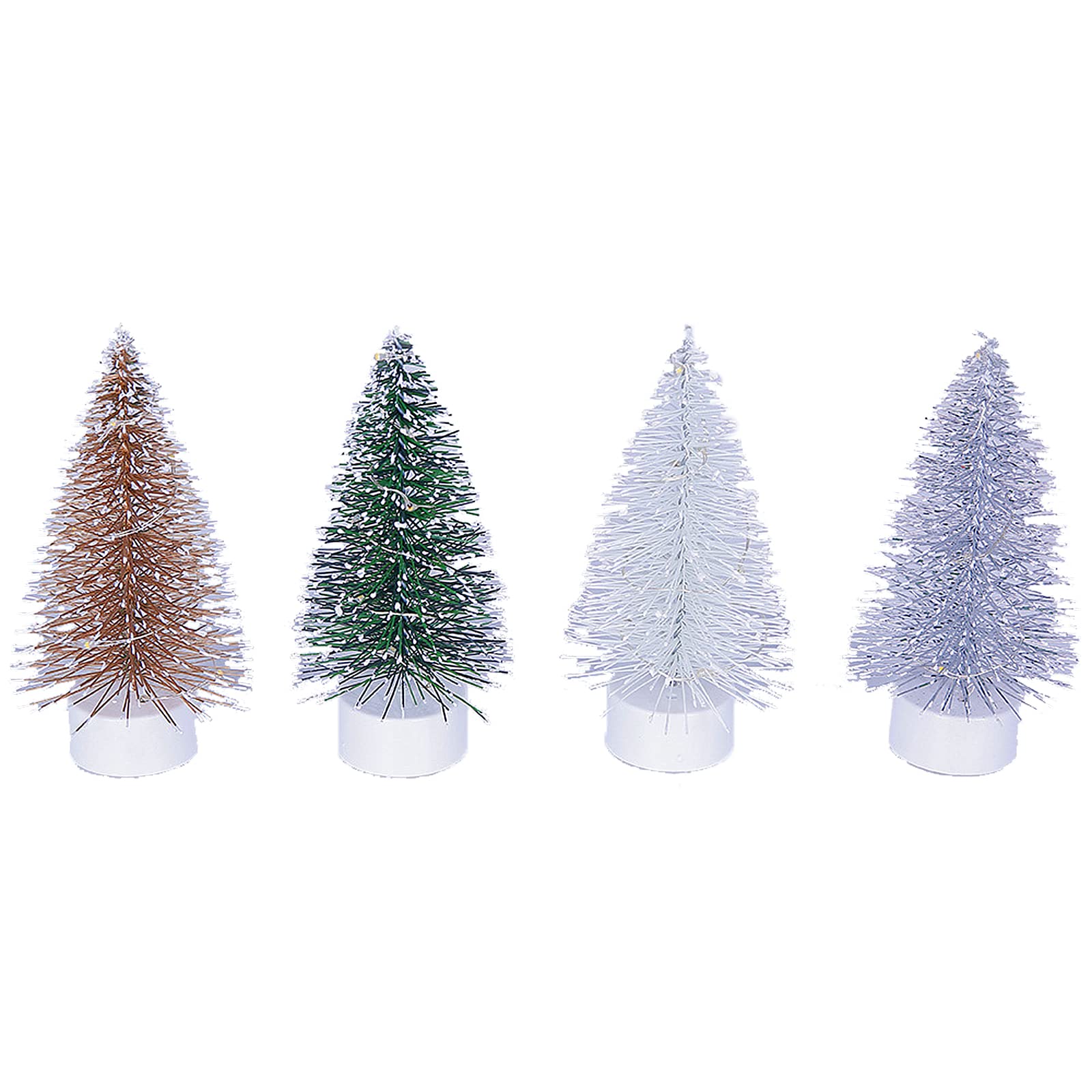 Dynaming 2 stuks zonne-spiraalvormige kerstbomen met verlichting, buitenverlichting