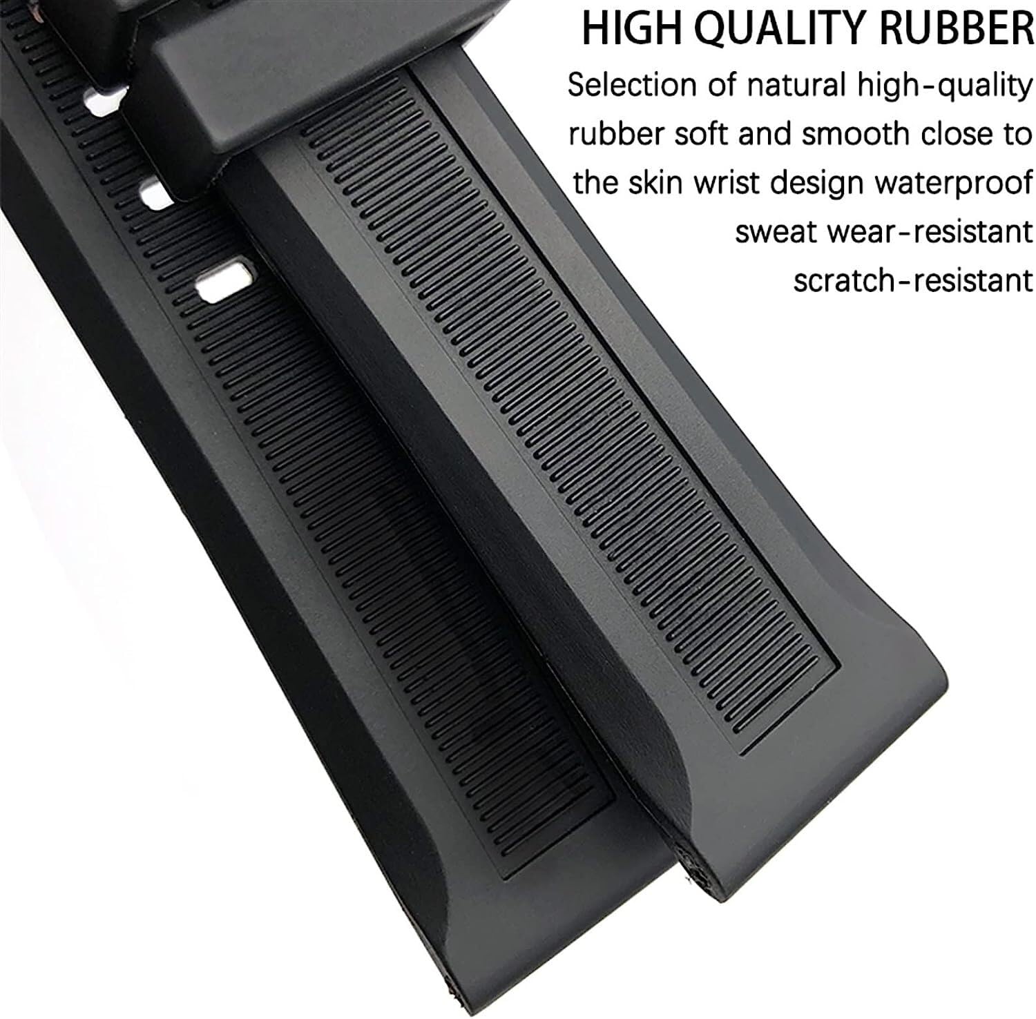 Cinturino in gomma naturale adatto per Tag Heuer CARRERA F1 AQUARACER Heuer Buckle Watch Strap Tools