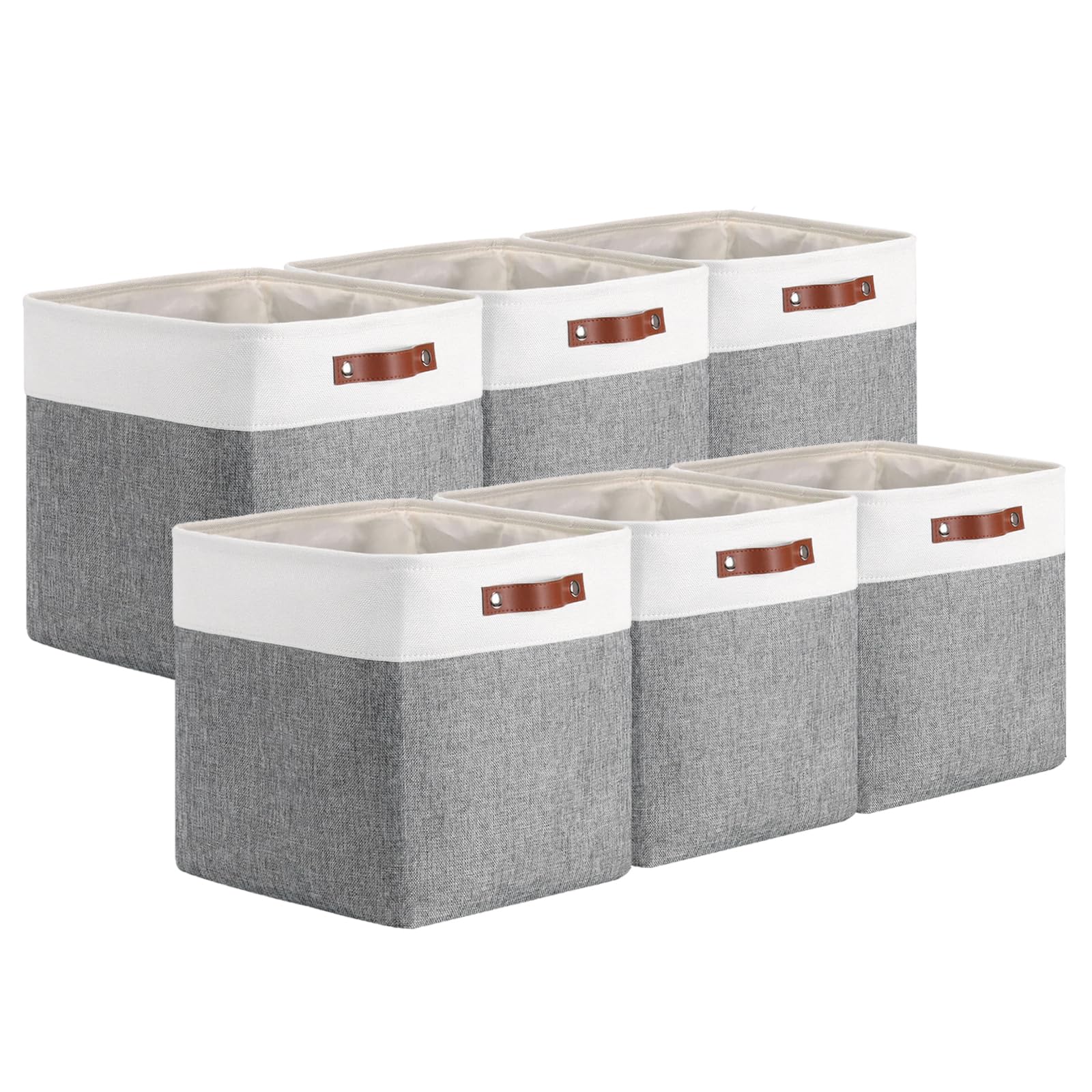 Mangata 25|28|30|33cm Fabric Storage Boxes, 6 Pack Storage Cubes — image 1
