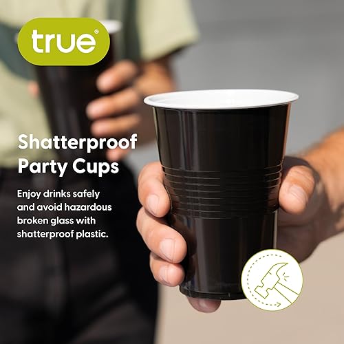 Miniatura 4 de TRUE Vasos de plástico para cócteles, refrescos, café helado, té helado, pong de cerveza, vasos desechables para fiesta de cumpleaños, noches de