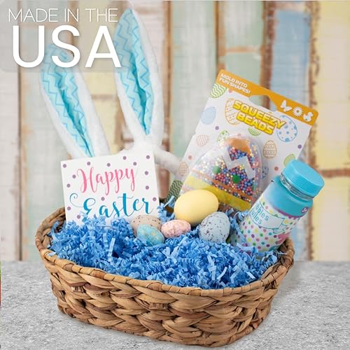 Miniatura 155 de MagicWater - Papel de corte arrugado para cestas de regalo, 2 libras, vainilla y oro, perfecto para relleno de papel triturado, relleno de cestas