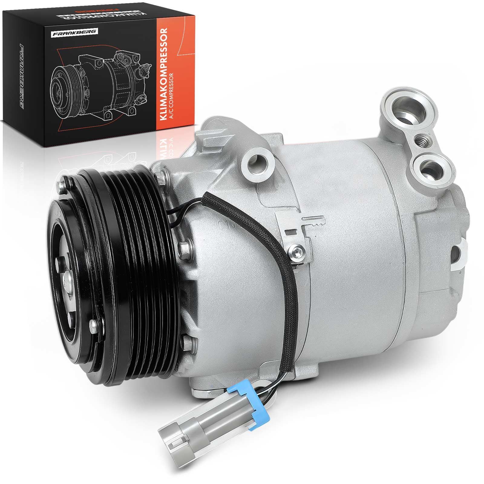 Frankberg Klimaanlagen Kompressor mit Kupplung Diesel Kompatibel mit Astra H A04 L08 L35 L48 L69 L70 Zafira/Zafira Family B A05 Astra Klasseic Replace# 24466996, inkl. Öl vorbereift