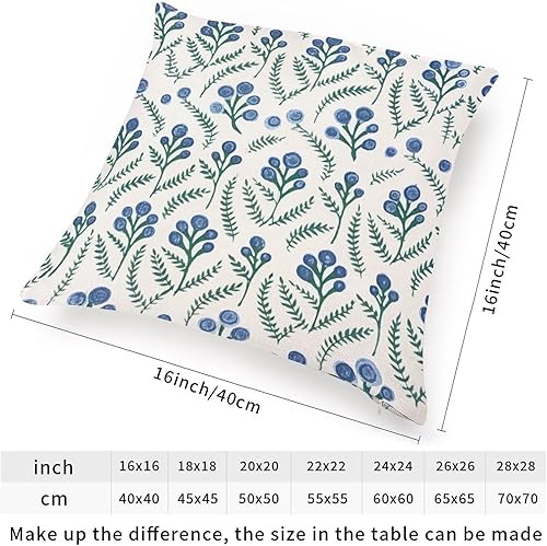 Miniatura 3 de Cojín de cojín de flor de loto verde y azul pavo real, diseño botánico floral azul, funda de almohada oriental de lino chinoiserie para sala de