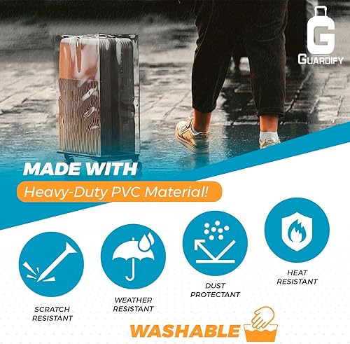 Miniatura 3 de Guardify Fundas de equipaje para maleta aprobadas por la Tsa, protector de equipaje transparente, funda de maleta Funda de equipaje de viaje