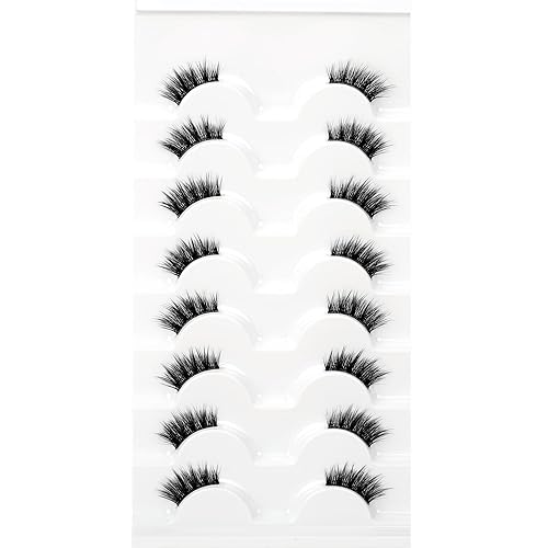 Miniatura 92 de Pooplunch Pestañas postizas de pelo de visón sintético, estilo de ojo de gato, paquete de pestañas postizas naturales esponjosas, paquete múltiple