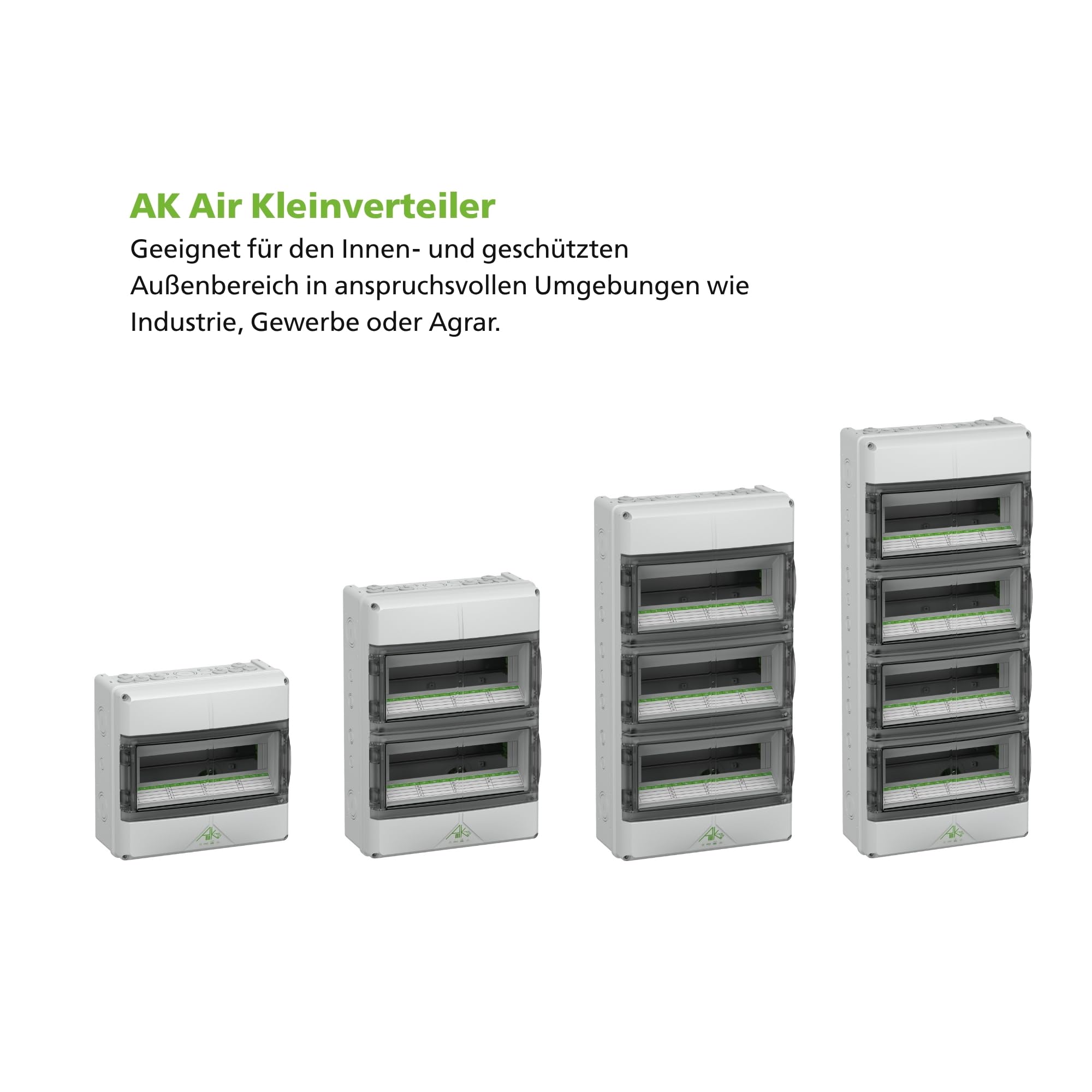 Spelsberg AK Air 14 Kleinverteiler, Sicherungskasten, Automatengehäuse, Aufputz, 1-reihig, 14 Teilungseinheiten, IP65, für Feuchträume, Outdoor und industrielle Anwendungen