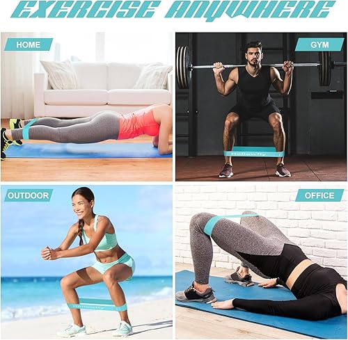 Miniatura 4 de 12 bandas de ejercicio de látex para entrenamiento de glúteos, bandas de ejercicio elásticas antideslizantes para piernas, sentadillas, bucle de