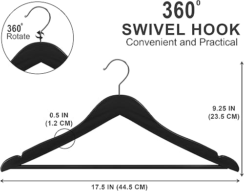 Miniatura 2 de Utopia Home Premium Wooden Hangers 10 Pack - Durable & Slim Coat Hanger - Suit Hangers with 360-Degree Rotatable Hook - Wood Hangers with Shoulder