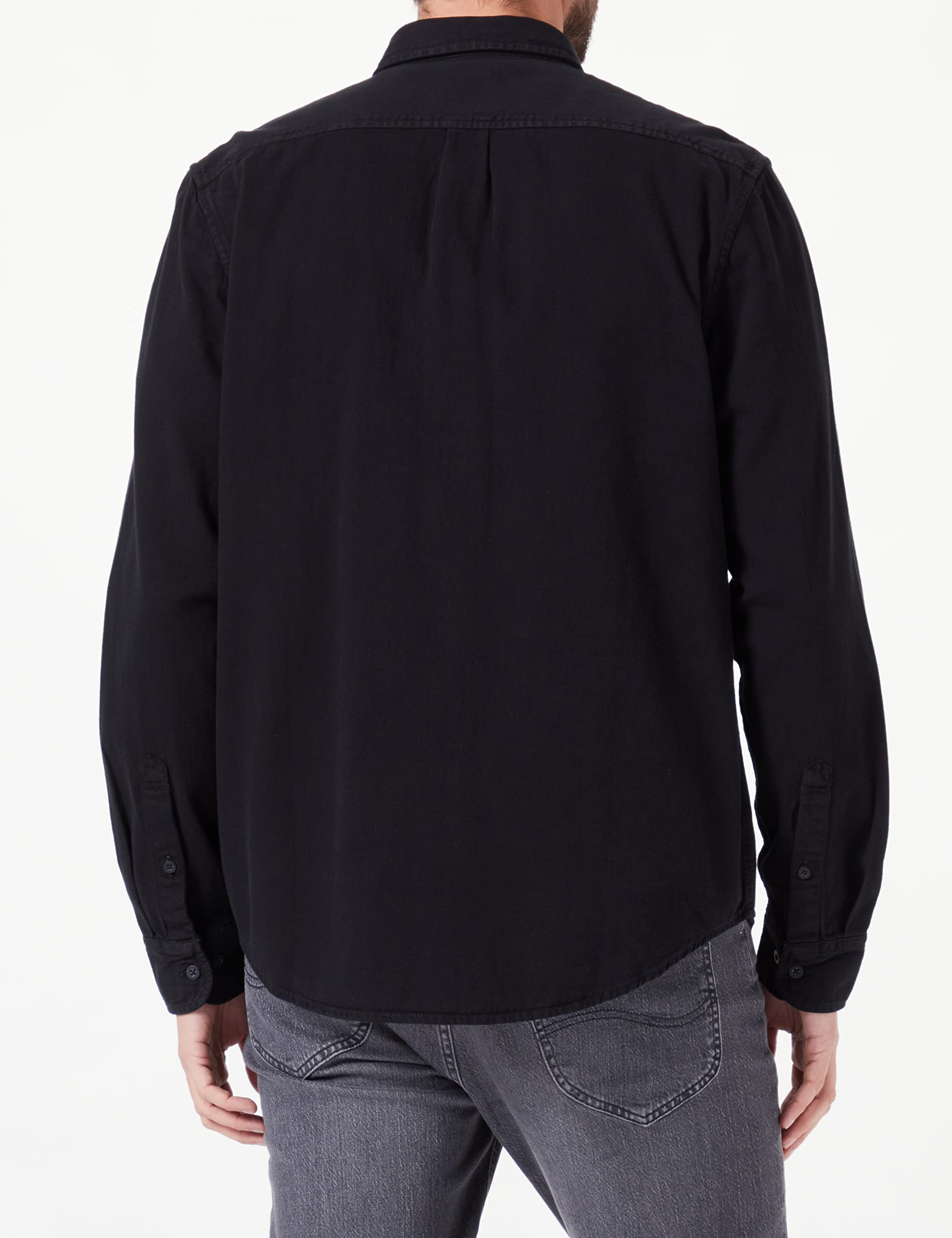 Lee Męska koszula zapinana na guziki, czarny, 3XL