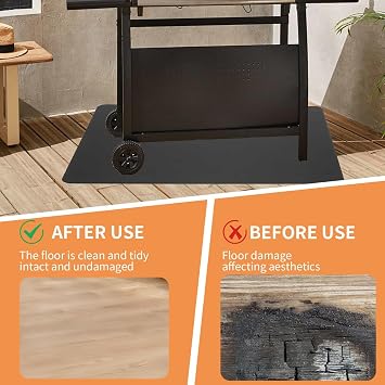 BBQ Mat Floor Protector Garden Grill Mat Fire Pit Mat for Grilling Reusable