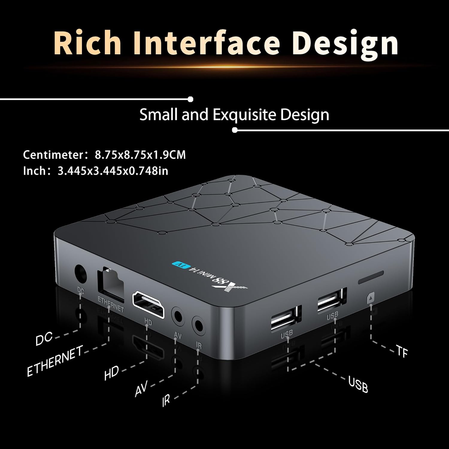 GREVA 8K TV Box Android 14.0 2GB RAM 16GB ROM RK3518mini Chipset, 2026 NEW Smart TV Box Android Support 2.4G/5.0G WiFi 6 HDR10 BT5.0 USB3.0 Ethernet LAN 3D 1080P 2K 4K+ Utral