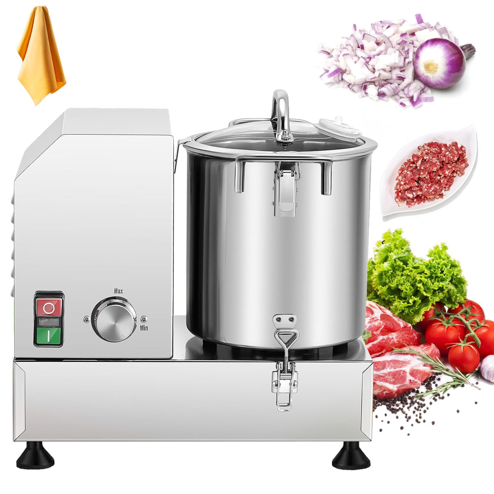 Genérico Procesador de Alimentos eléctrico, Picador de Verduras y Molinillo de Carne Multifuncional, Ideal para la preparación de cebollas, Verduras y Carne (15 L)