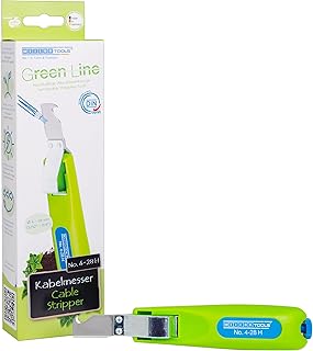 WEICON TOOLS Cable Knife No. 4-28 H Green Line | sustainable raw materials | working range 4-28 mm | incl. hook blade