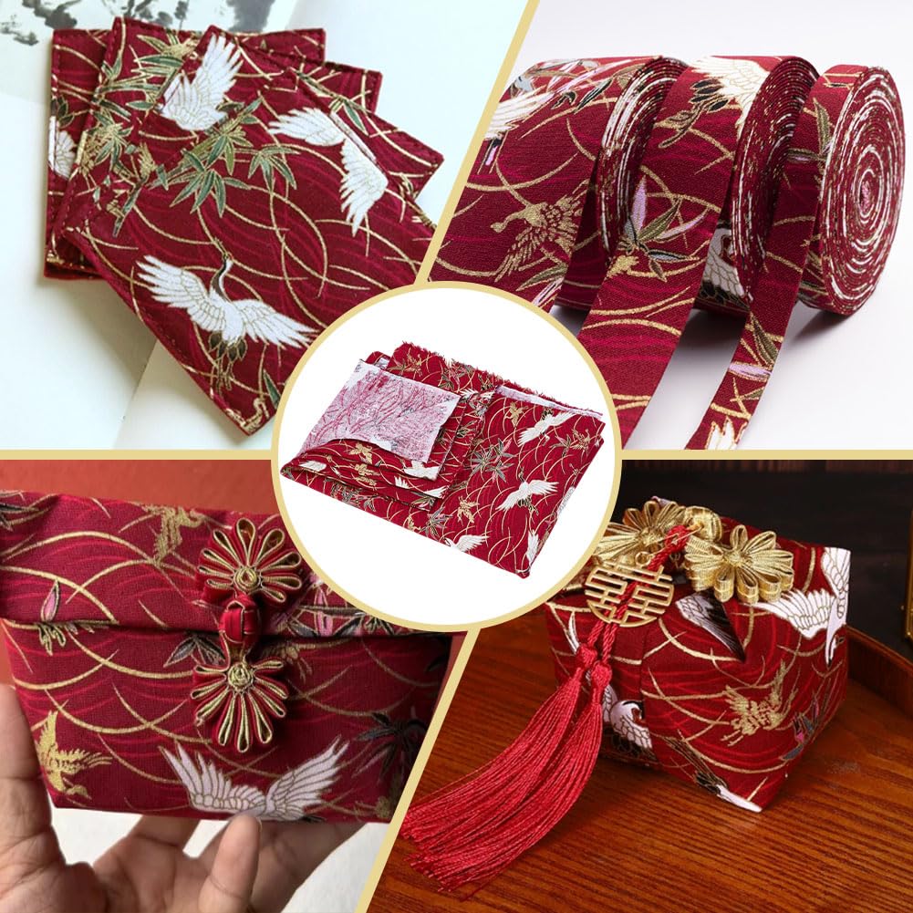 Amazon.com: MAYJOYDIY 1.1 Yard 59 Inch Dark Red Japanese Crane