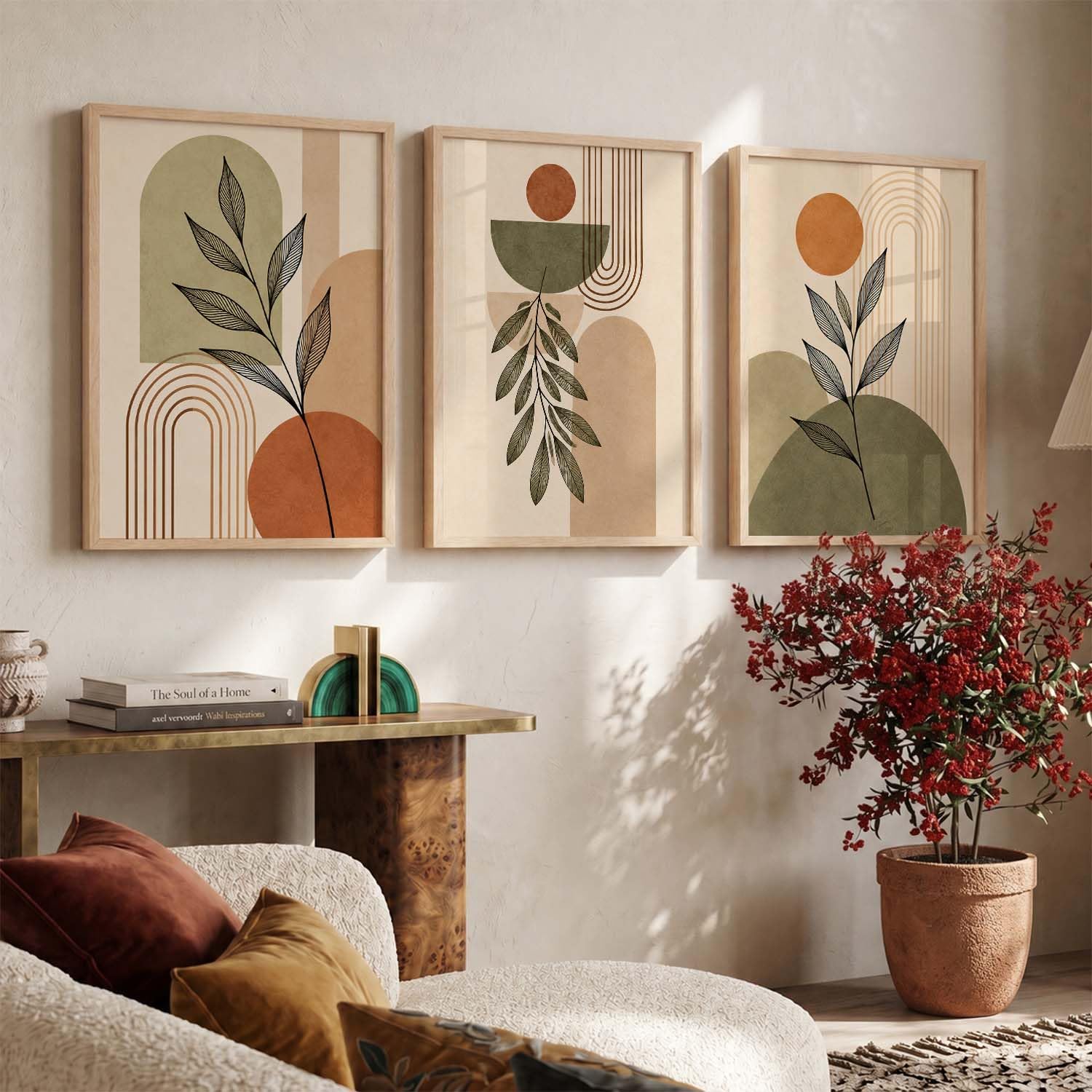 Bohemian Wall Art Set - 3 Framed Prints -8