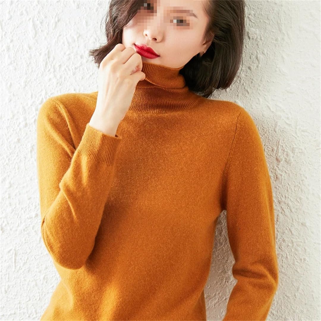 Jerseys De Punto De Cachemira para Mujer, Suéter Suave Y Cálido con Cuello Alto