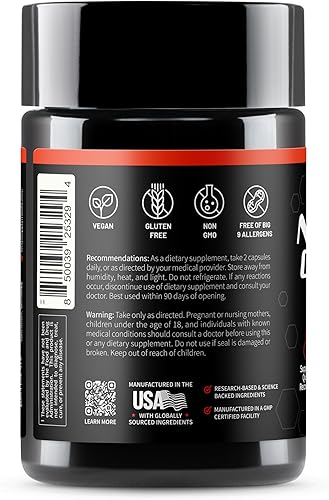 Miniatura 9 de Snap Supplements - Potenciador de óxido nítrico para ejercicios previos al entrenamiento construcción muscular - L arginina L citrulina 1500mg