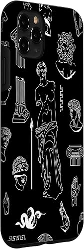 Miniatura 3 de Funda negra para iPhone 11 Pro Max con estatuas de Grecia antigua