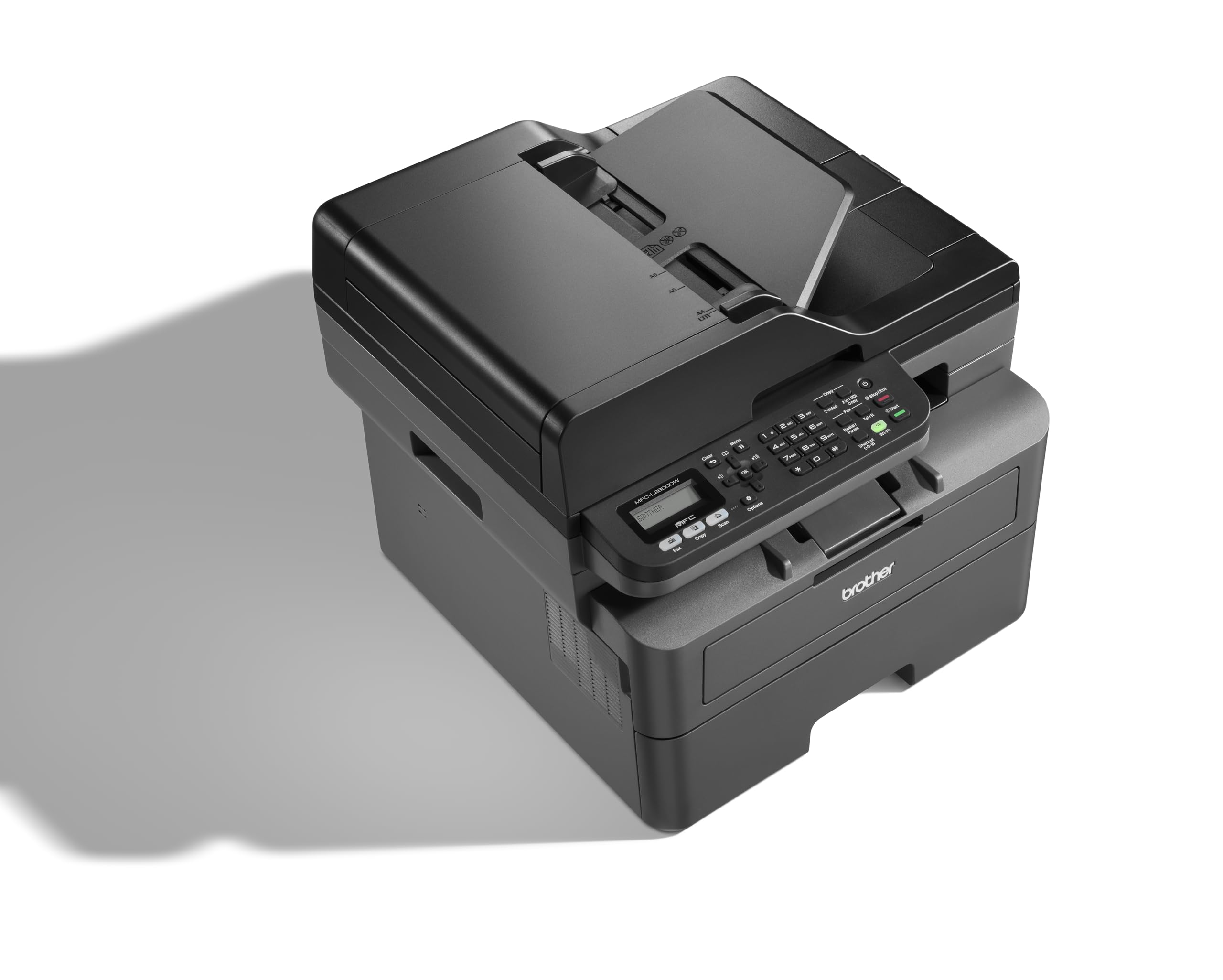 Brother MFCL2800DW 4-in-1-Multifunktions-Laserdrucker | 32 ppm, Duplexdruck, 2-zeiliges LC-Display, Fast Ethernet, WLAN mit 5 GHz und USB 2.0