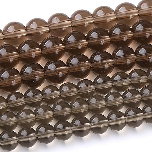 Miniatura 57 de Cuentas sueltas redondas de gemas naturales, cuentas de cristal de piedra energética para hacer joyas 15" (Cristales de cuarzo de fresa, jades, 6MM)