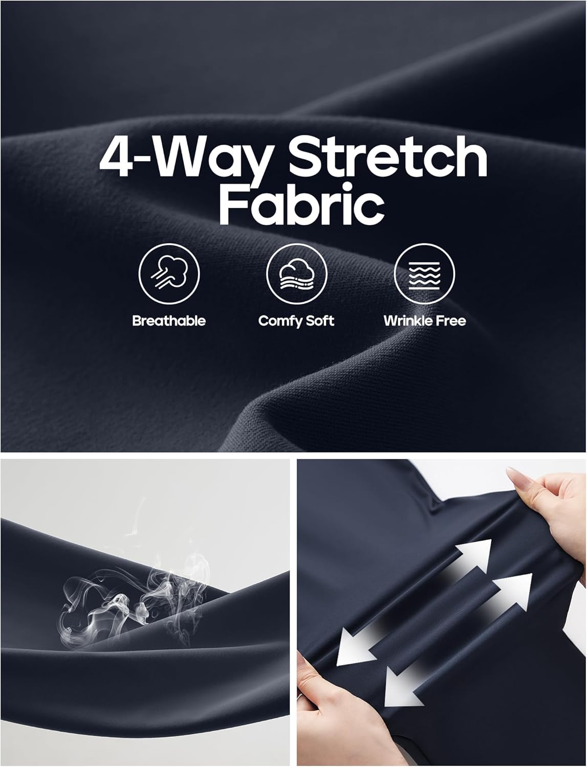Heathyoga Womens Dress Pants Pull On Wide Leg Stretchy Work Pants Women Business Casual Outfits Slacks for Women Trousers