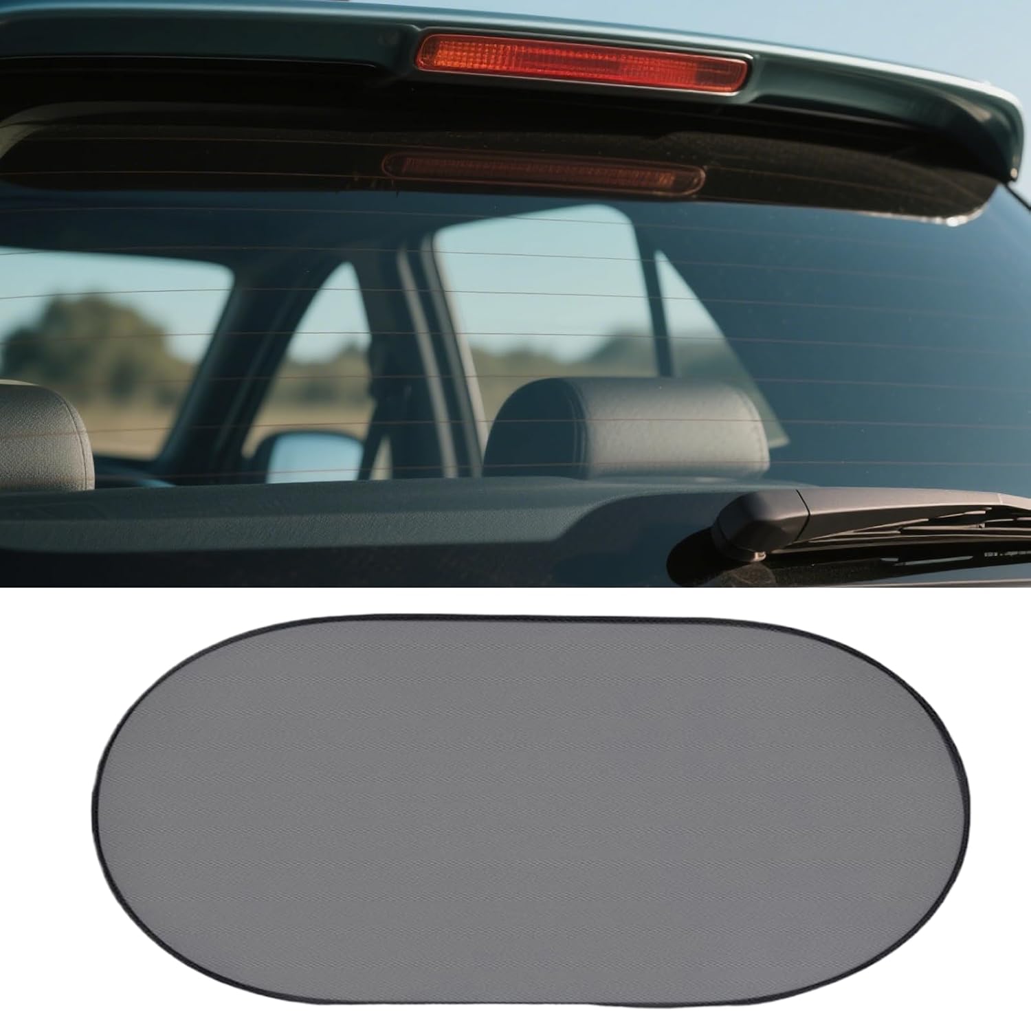 Car Back Window Shade, Rear Mesh Sunshade, Lightweight UV Blocking Cover for Vehicle Glass, Heat-Resistant Rear Window Shade for Privacy, Mesh Sunshade, Truck Car Interior Accessory