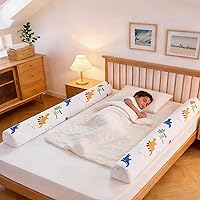 Vista 8 de Paquete de 2 protectores de cama de espuma Premium para niños pequeños, rieles de cama antideslizantes para camas Twin, Queen, King, fundas