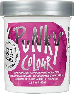 Punky Flamingo Pink Semi Permanent Conditioning Hair Color, Non-Damaging Hair Dye, Vegan, PPD and Paraben Free, Transforms to Vibrant Hair Color, lasts up to 40 washes, 3.5oz