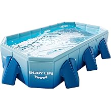 Foldable Swimming Pool,Portable Non-Inflatable Rectangular Above Ground Pool