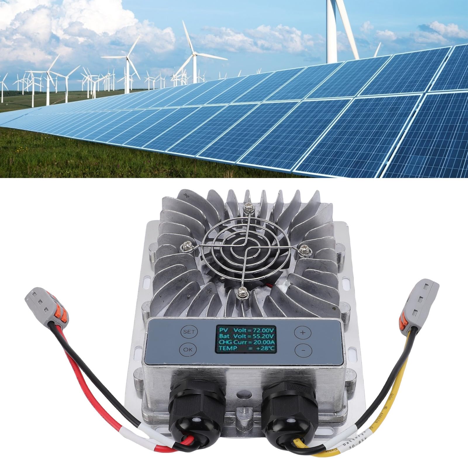 Dpofirs MPPT Caricabatterie Solare 24V 36V 48V 60V 72V, 1200W