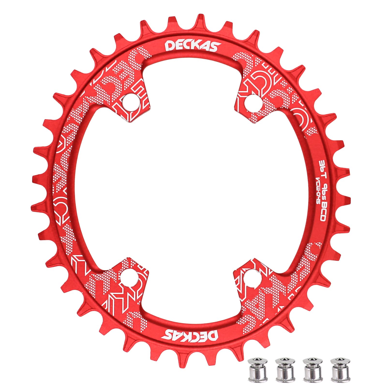 DJC Bike Chainring Asymmetrical 96BCD Narrow Wide Tooth MTB for XT SLX M6000 / M7000 / M8000 / M9000 7/8/9/10/11/12 Speed Aluminum 7075 30T 32T 34T 36T 38T 40T 42T