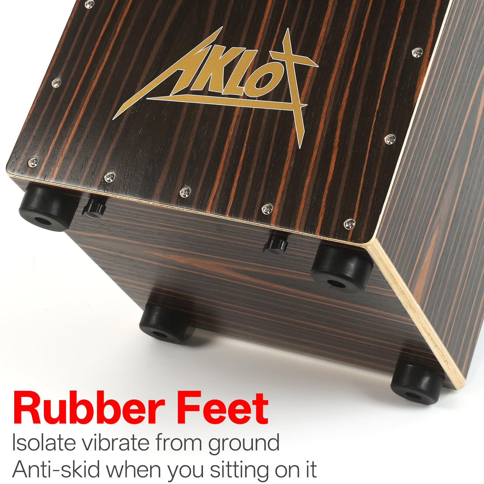 Amazon.com: AKLOT Electric Cajon,Ebony African Blackwood 12 * 12