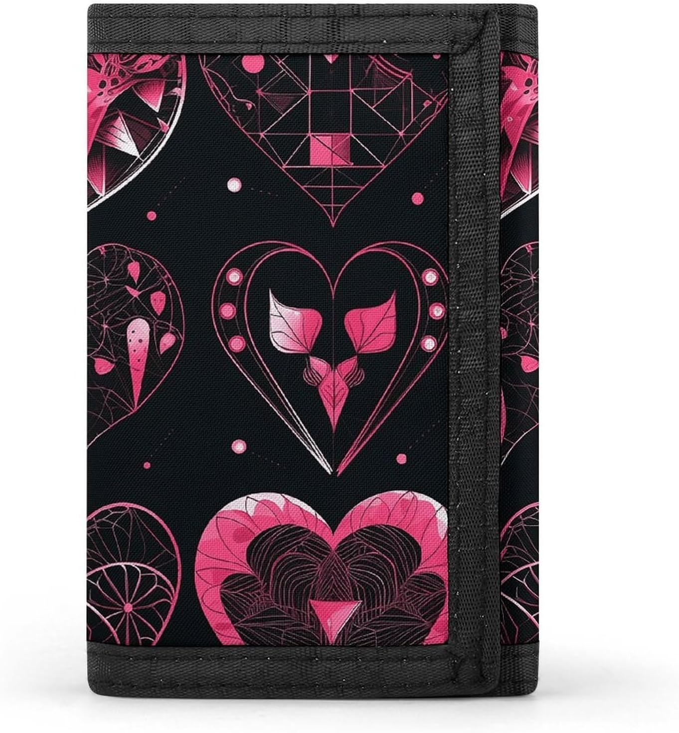 Different Designs of Heart Trifold Wallets Slim Wallet Novelty Pocket Purse Multiple Card Slots Outdoor Travel Wallet Stylish Durable Wallets For Men Women