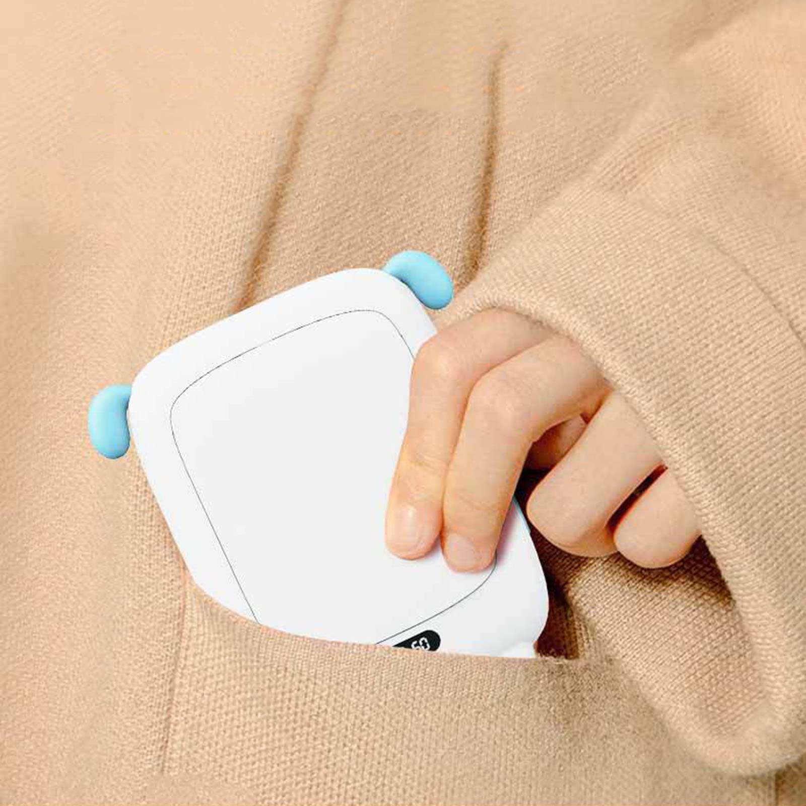 Chauffe Main, Chaufferette de Poche, 45/60℃, Power Bank Chauffe-Mains USB Reutilisable Portable,Vert